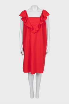 Red A-line dress with tag