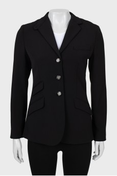 Black fitted wool jacket