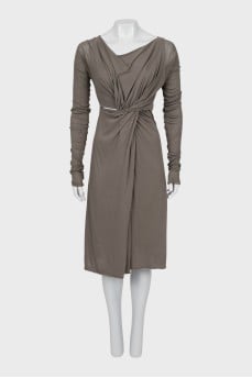 Gray dress with long sleeves