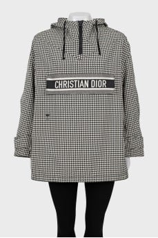 Oversized anorak with brand logo