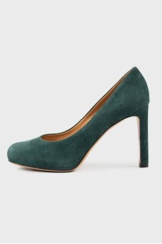 Suede green shoes