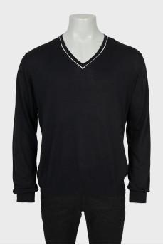 Men's black pullover