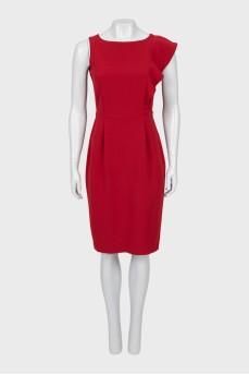 Red dress with frill