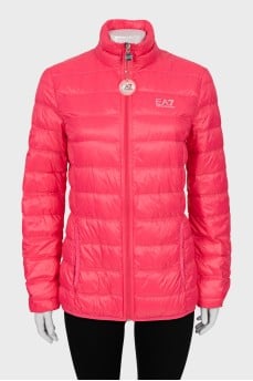Pink quilted jacket with tag