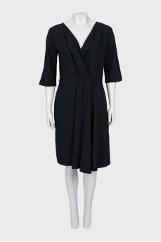 Black V-neck dress