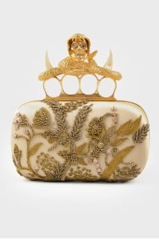 Gold structured clutch