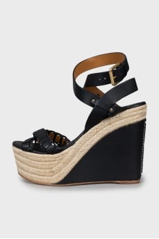 Wedge Sandals with Braiding