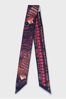 Silk twilly with print