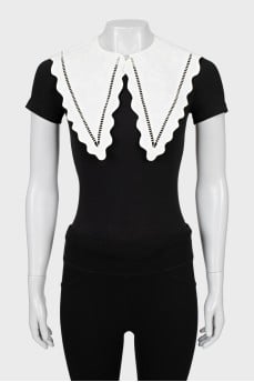 Collar decorated with embroidery