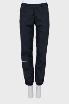 Blue joggers with embroidered logo