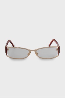Glasses with diopters decorated with rhinestones