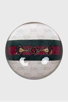Paperweight with logo, with tag