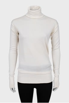 Cashmere golf with brand logo