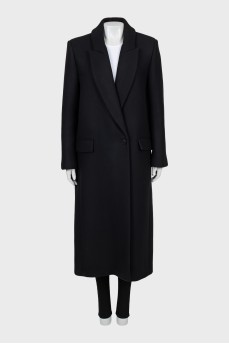 Black button down coat
