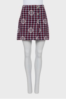 Knitted pencil skirt with zipper