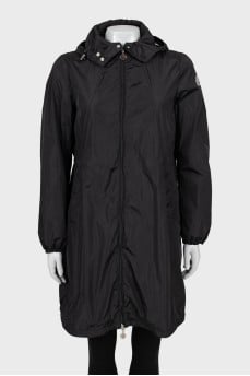 A-line windbreaker with hood
