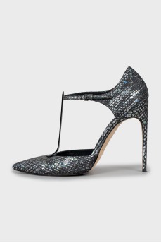 Abstract Print Stiletto Heels