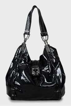 Patent Leather Hobo Bag