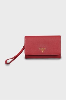 Red leather wallet
