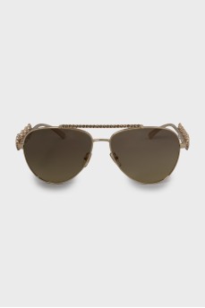 Gold Aviator Sunglasses