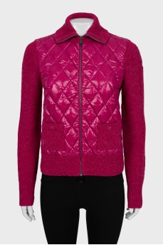 Pink jacket with quilted inserts