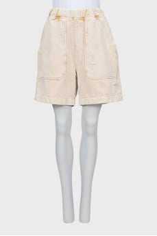 Shorts with elastic waistband and embroidered logo