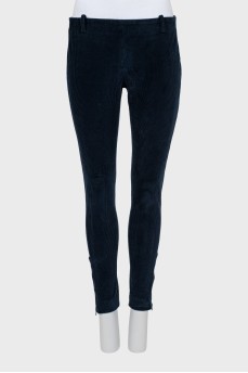 Low rise corduroy trousers