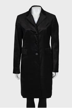 Single-breasted coat in black