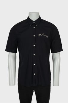 Men's Black Short Sleeve Shirt