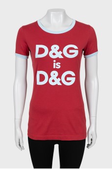 Fitted T-shirt with print