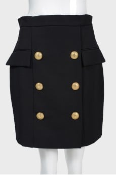 Black high waist miniskirt