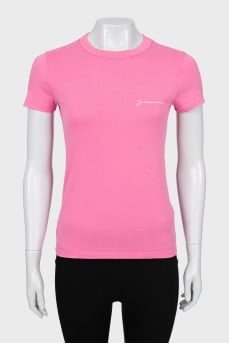 Pink slim fit t-shirt
