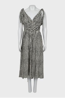 Asymmetrical print dress