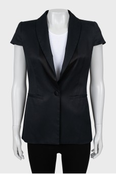 Dark blue short sleeve vest