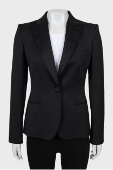 Black jacket with satin lapels