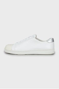 White leather sneakers