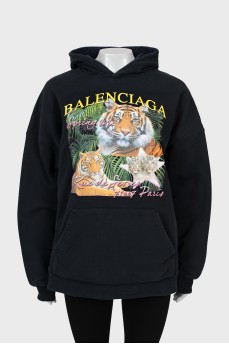 Reversible oversized hoodie