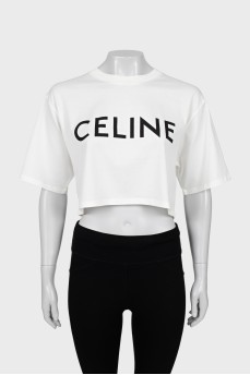 Cropped white t-shirt