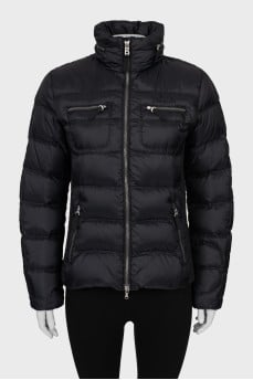 Black fitted down jacket