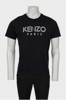 Men's black T-shirt with logo