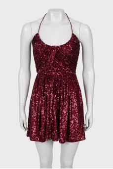 Mini dress with sequins