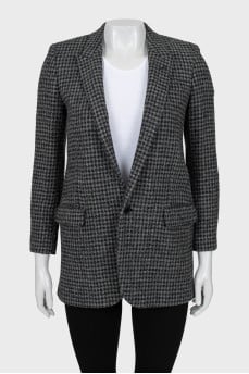 Jacket in houndstooth print