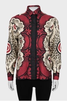 Loose fit silk shirt