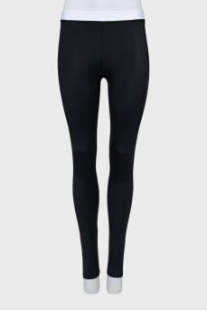 Black leggings with logo, with tag