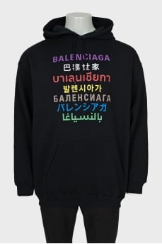 Men's oversized hoodie with logo