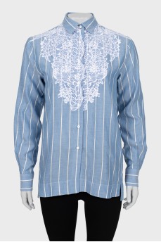 Straight cut striped shirt