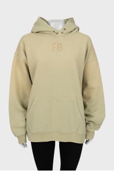 Oversized hoodie with text print