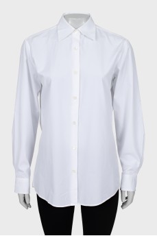 White straight cut shirt