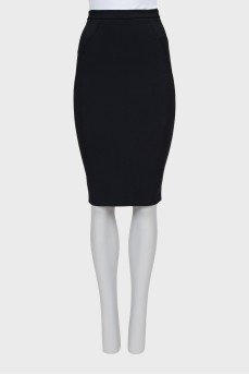 Pencil skirt with raised seams