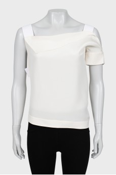 Straight cut silk top